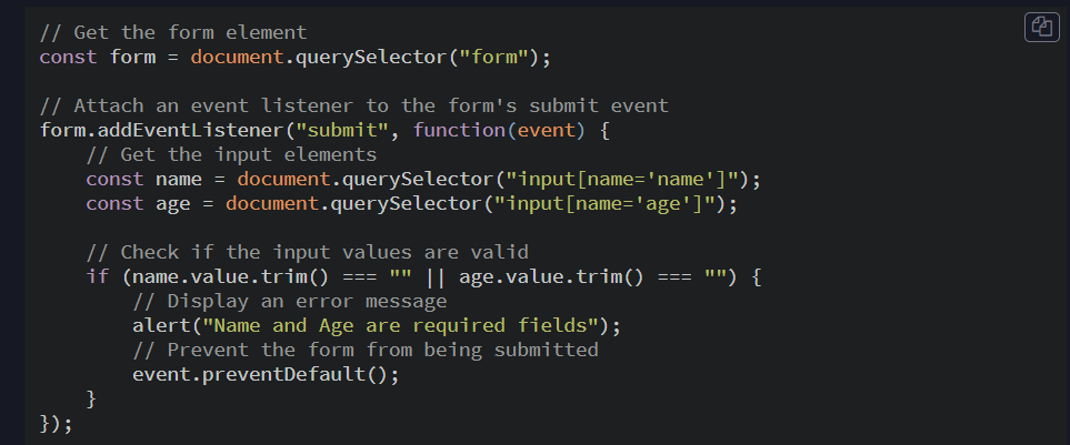 Form-validation using Javascript