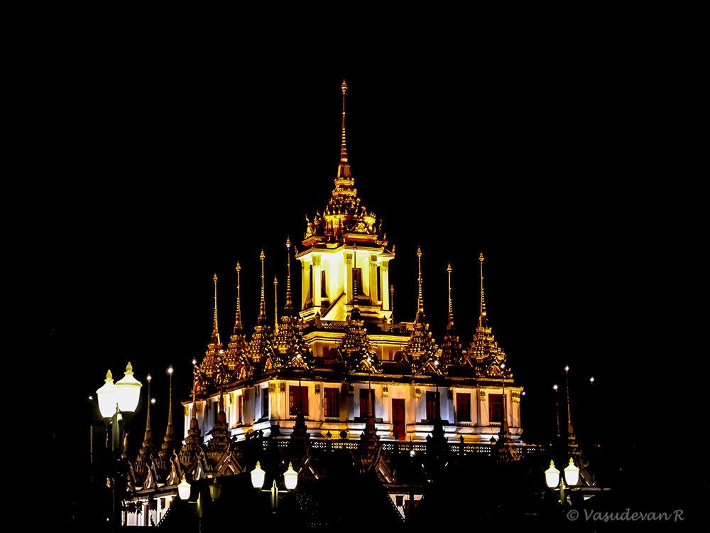 Iron temple Loha Prasat ,Wat Ratchanatdaram, Worawihan, Bangkok, Thailand