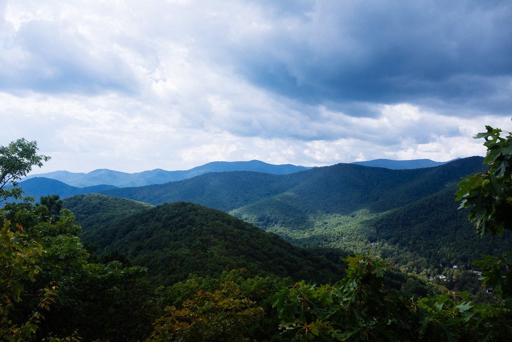 Outside of Asheville, North Carolina