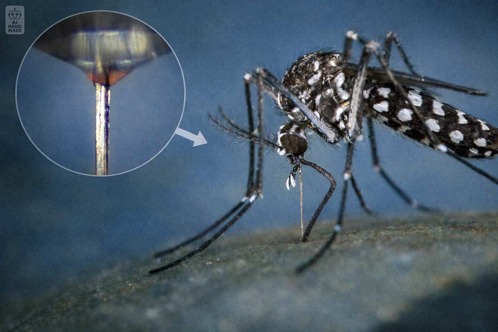 A mosquito stinging snout for printing-! A mosquito stinging snout for printing-!