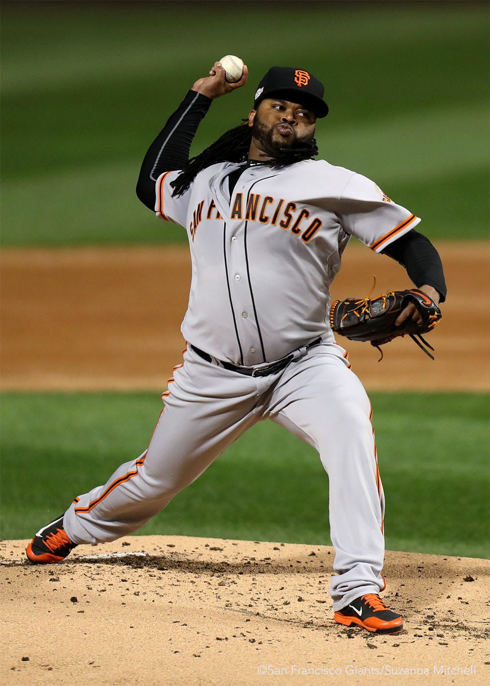 Johnny Cueto pitched eighth innings.
