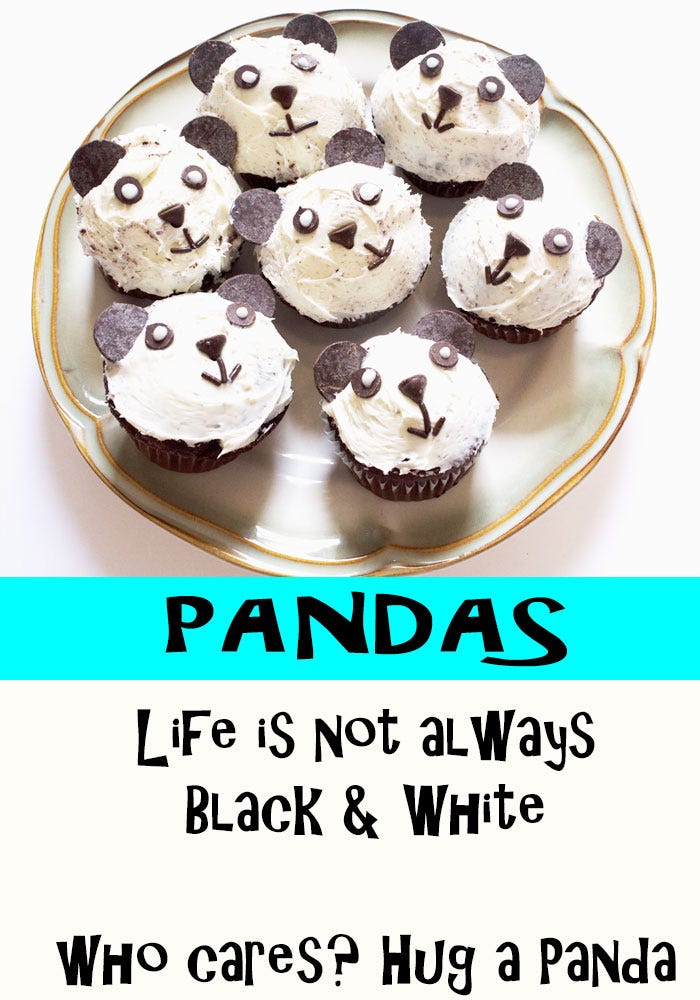 Decorate these cute panda cupcakes - no complicated decorating required. Step-by-step cooking tutorial. Great for kid parties or school functions.