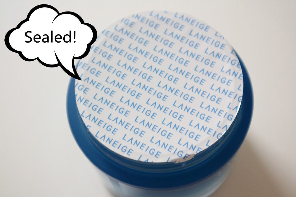 Laneige Water Sleeping Mask Review - sealed packaging