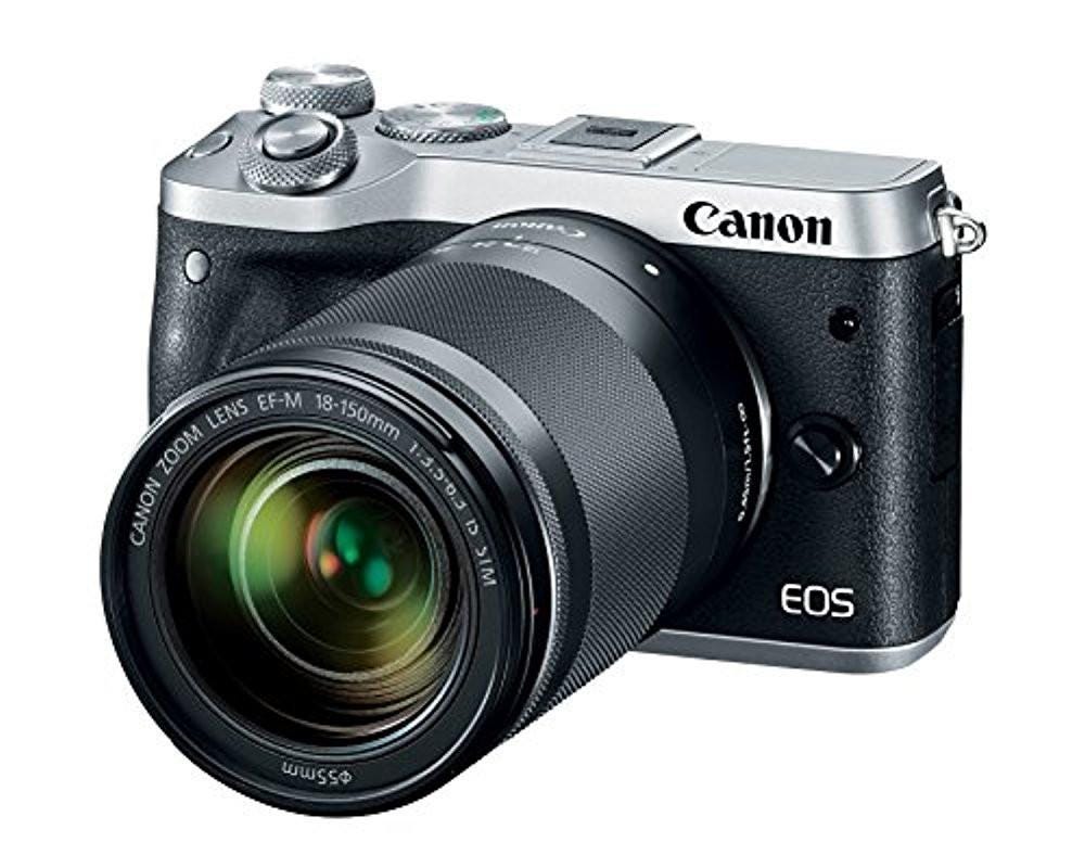 Canon EOS M6 24.2 Megapixel Mirrorless Camera with Lens - 18 mm - 150 mm - Silver