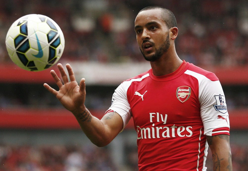 Theo Walcott looking to stake a claim at leading the line for Arsenal