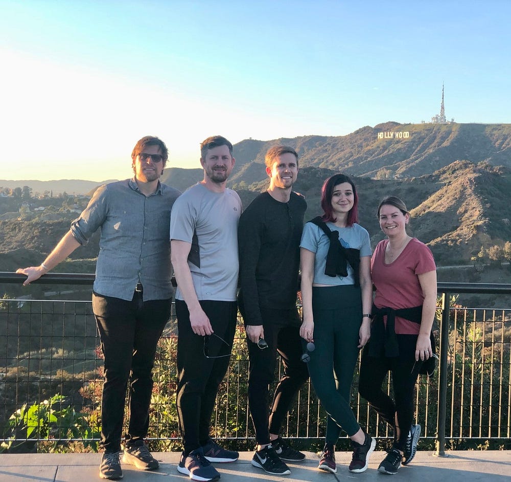 Parabol Exco team on retreat in Hollywood