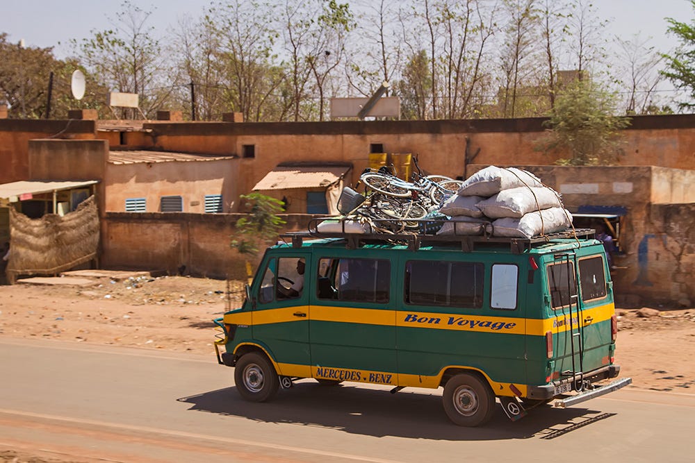 Bush taxi en Burkina Faso.