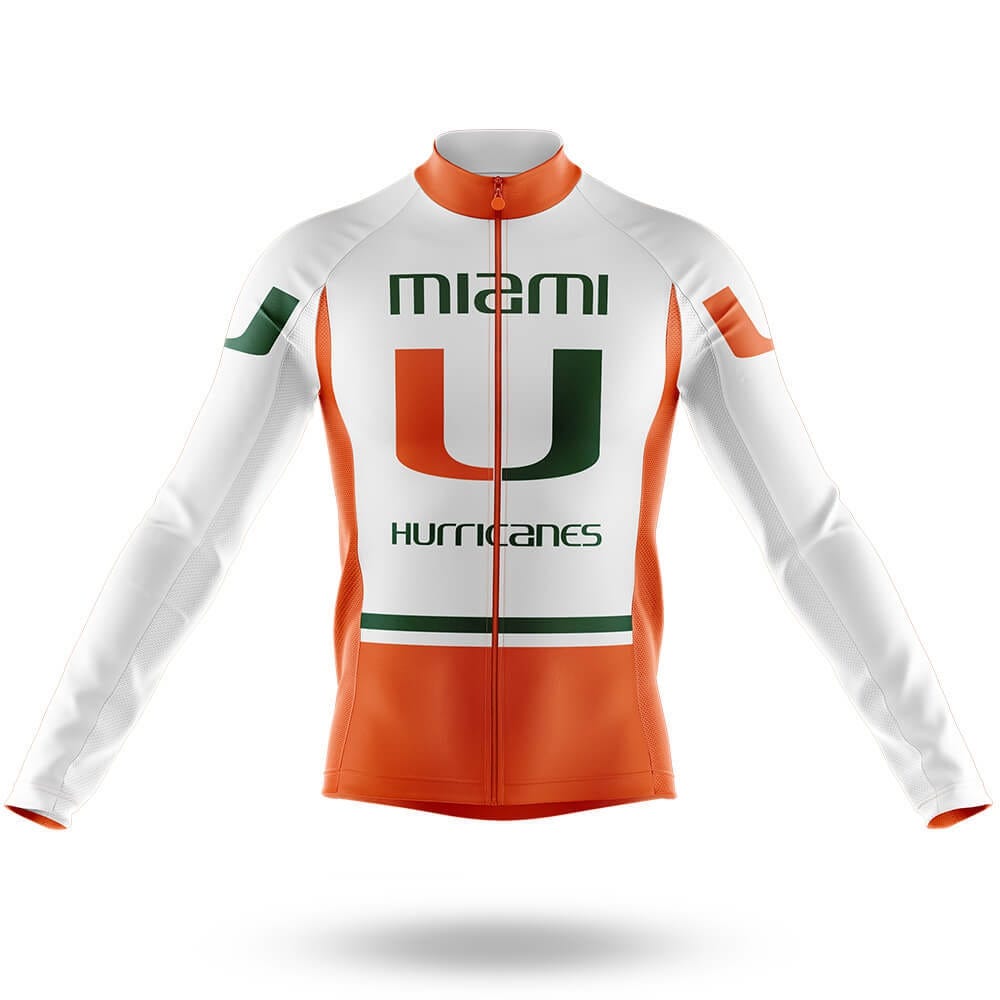 Miami Hurricanes Long Sleeve Cycling Jersey Only Restock