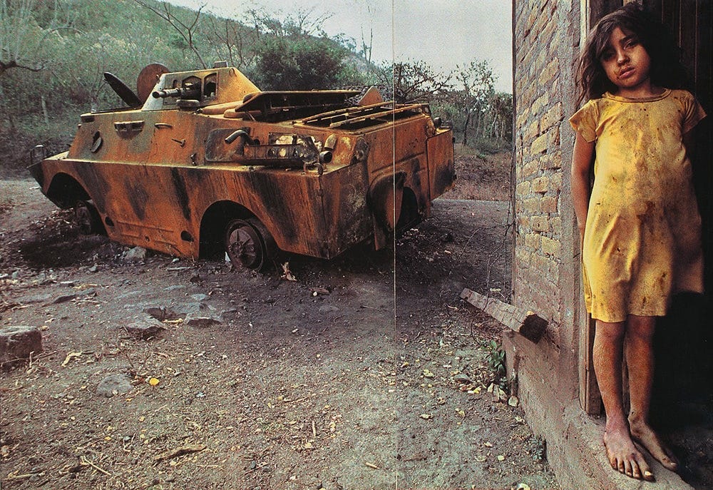 War and Poverty: A little girl lives in abject poverty during Nicaragua's civil war.