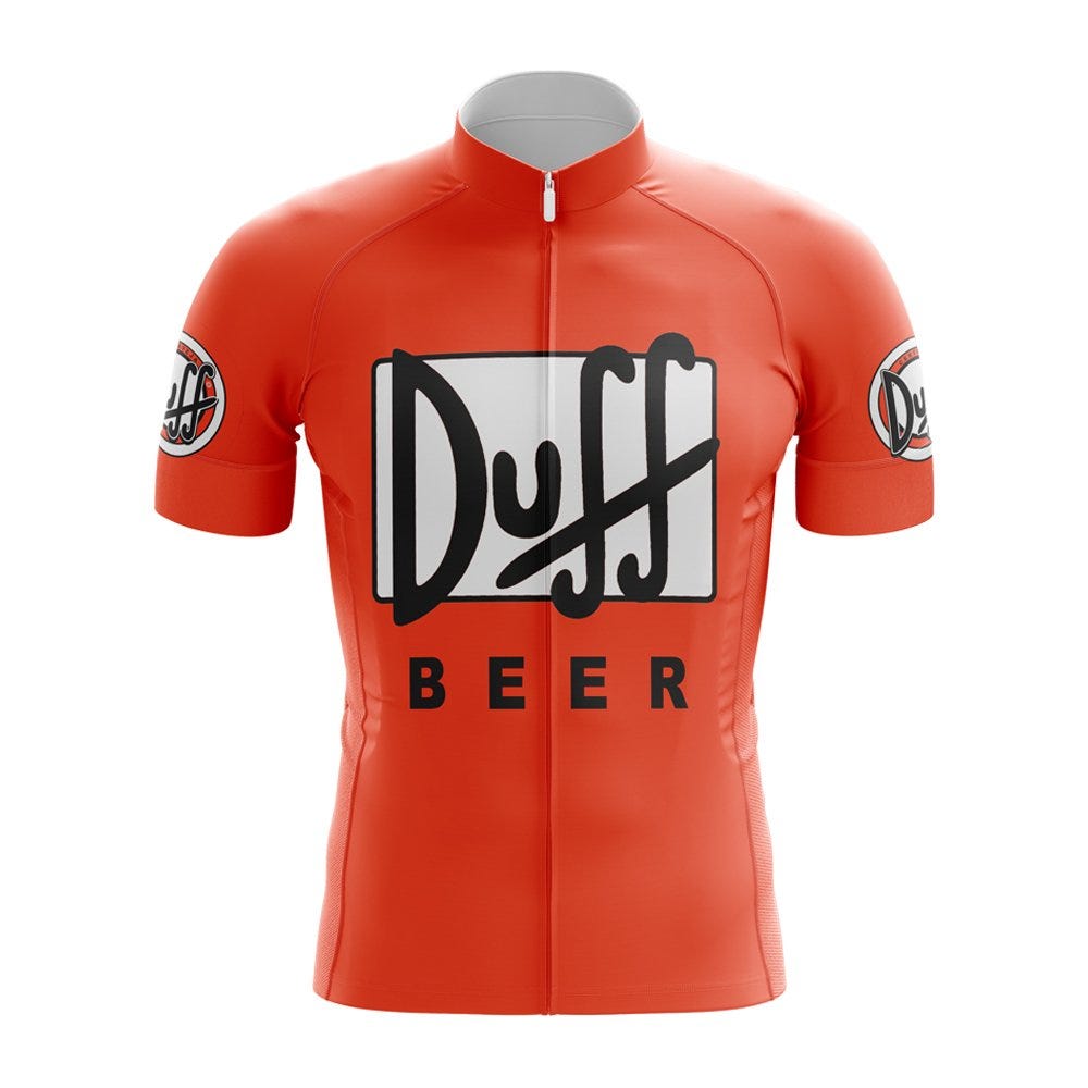 Duff Beer Cycling Jersey for Men and Women - High-Quality, Breathable, and Durable