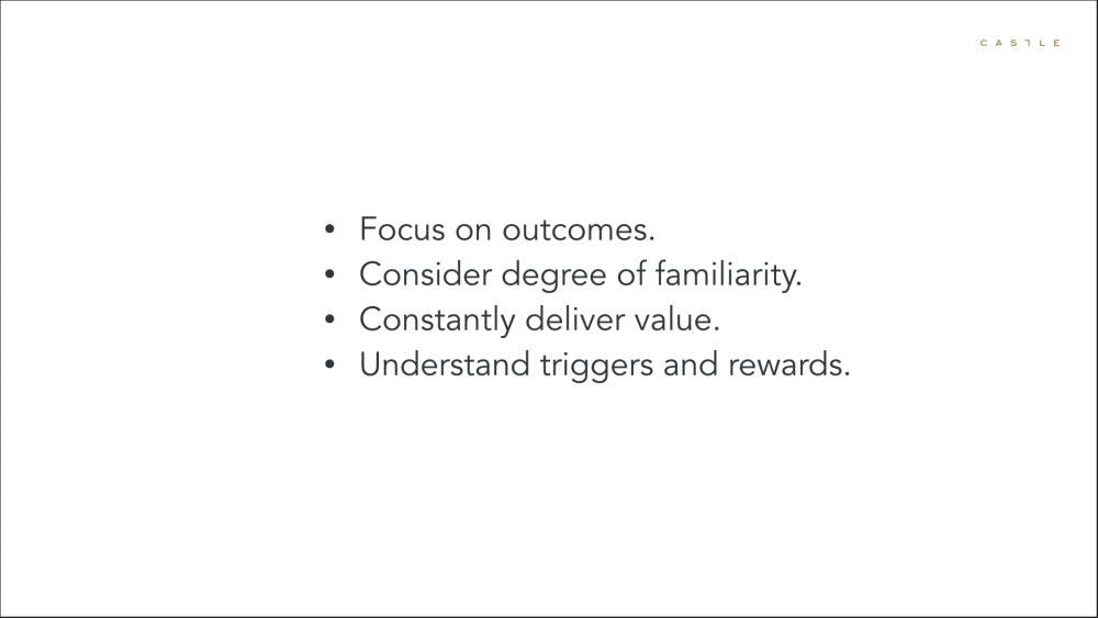 Bullet point summary of key points of presentation
