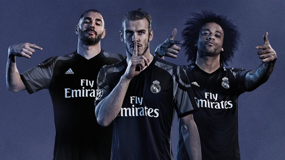 Real Madrid: Karim Benzema, Gareth Bale and Marcelo.