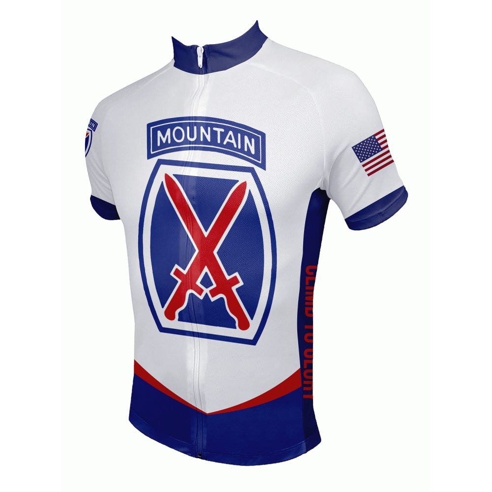 US Army Unit 10th Mountain Division Cycling Jerseys
