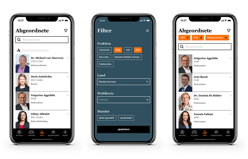 Neue App für den Bundestag von Ackee