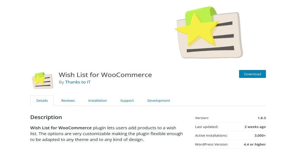 Wish list for WooCommerce