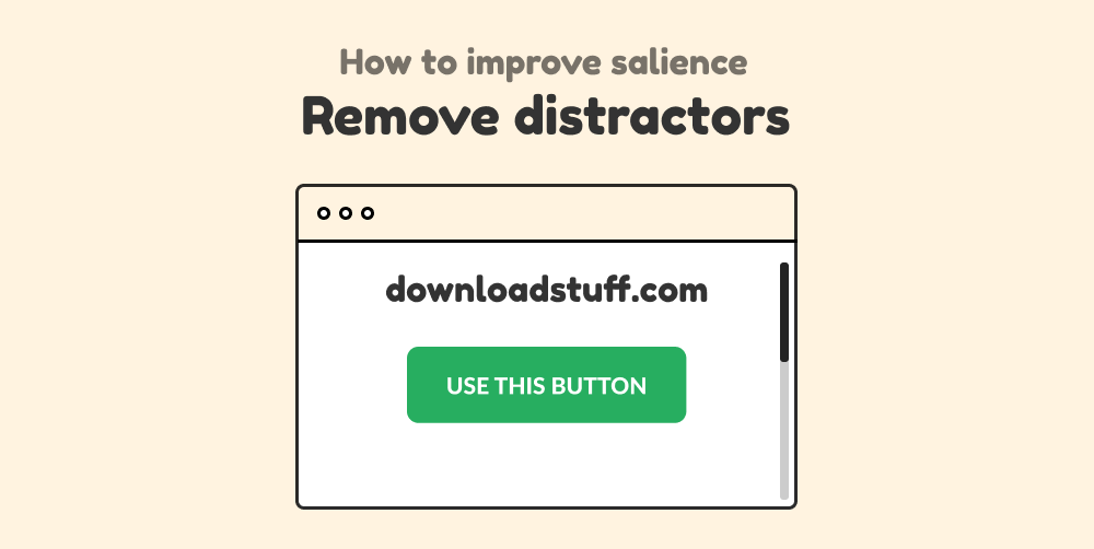 How to improve salience: remove distractors.
