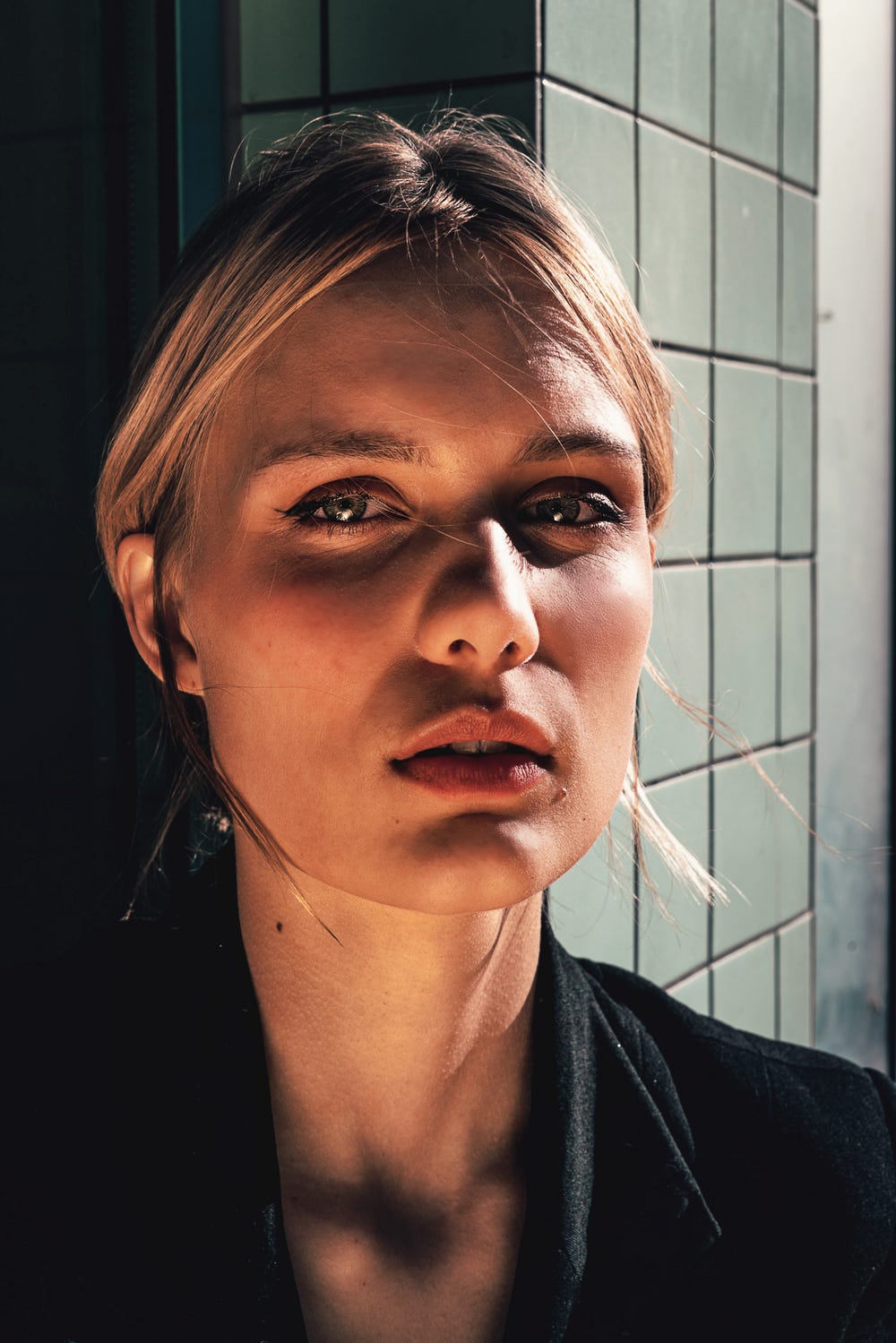 a closeup portrait from an editorial photoshoot in berlin