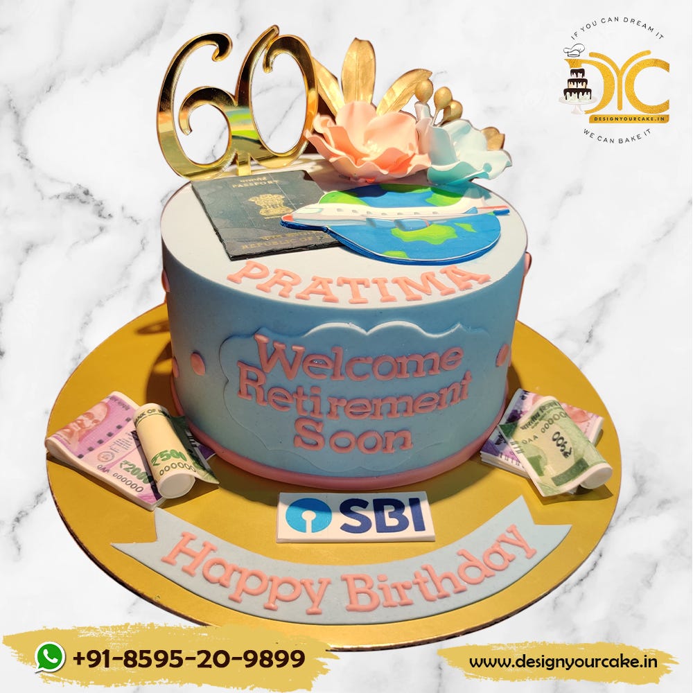 Order Retirement Theme Designer Cake in Delhi NCR