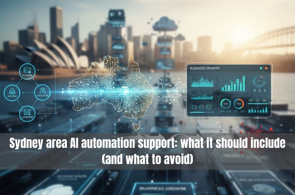 Sydney area AI automation support: what it should include (and what to avoid)