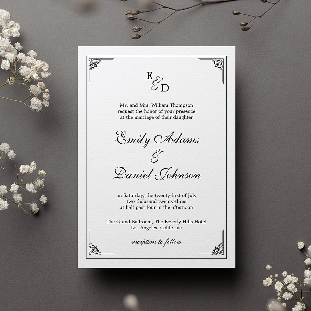 The Best black and white wedding invitations to buy in 2023