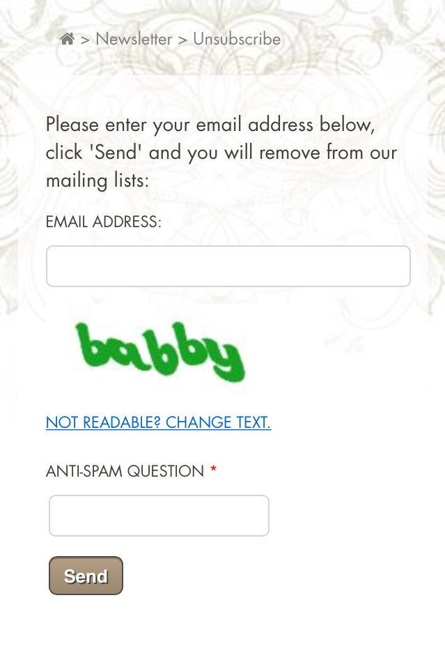 opt-out con invio di email e captcha