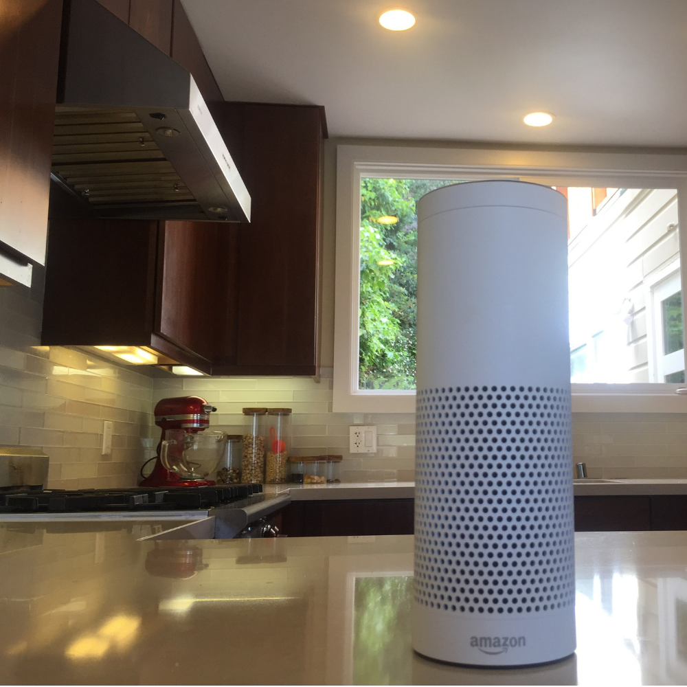Amazon Echo in Kitchen
