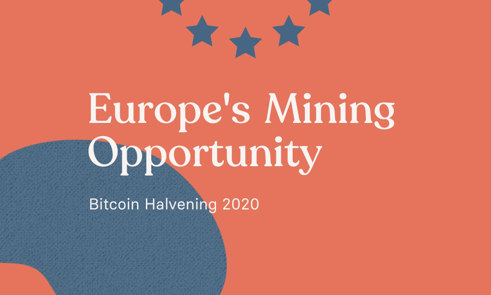 Europe’s Mining Opporunity over a partial EU flag.