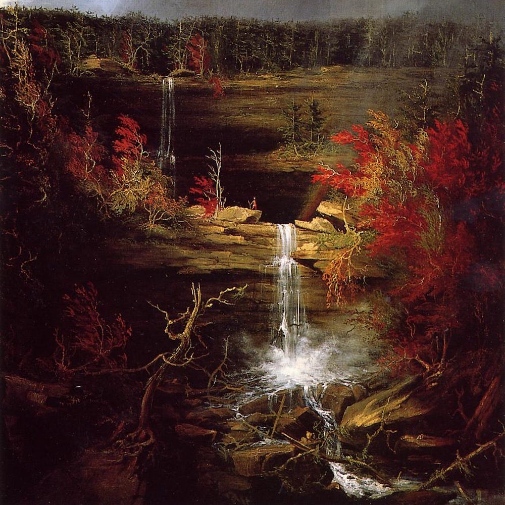 Kaaterskill Falls Painting by Thomas Cole The Hudson River School Of Fly Fishing