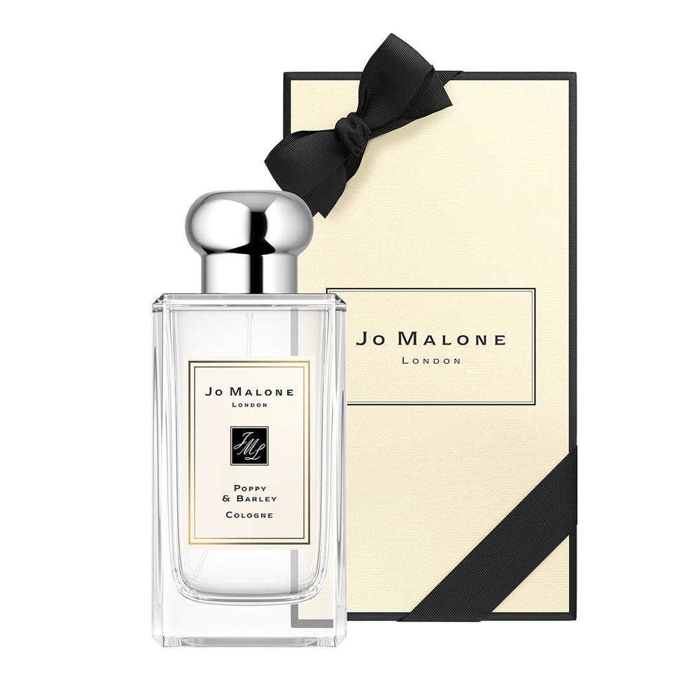 Jo Malone — Poppy & Barley (Cologne)，古龍水為市面上濃度較低較不持久的香水，但同時價格也相對親民.