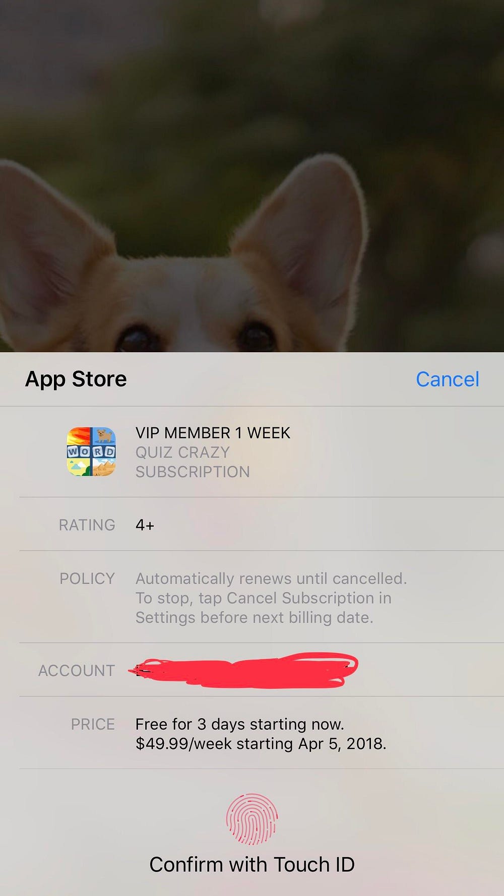 App non proprio gratuita