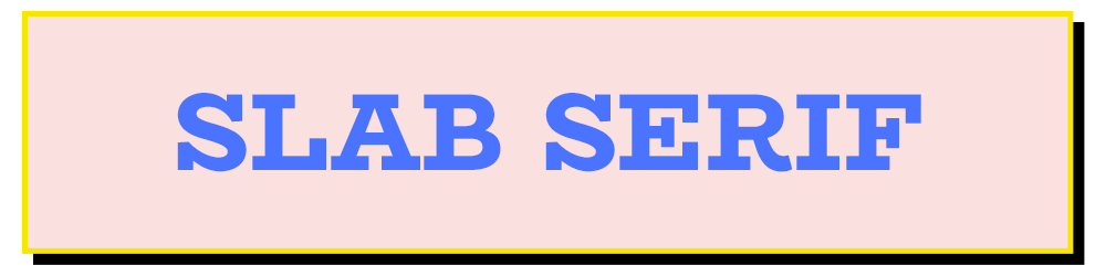 Slab Serif Typeface