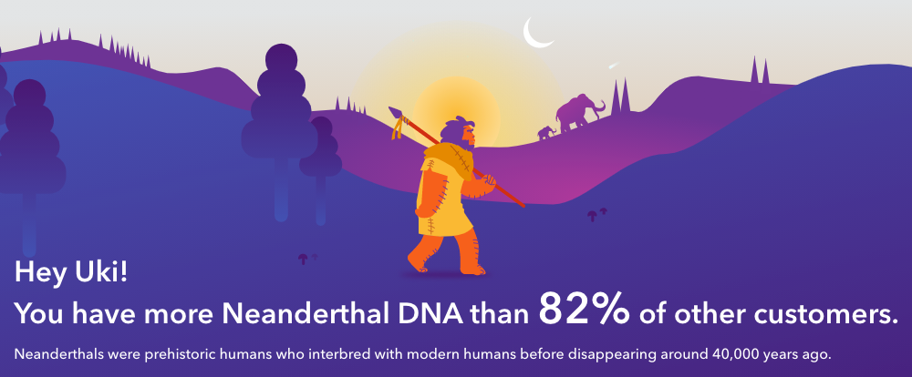 My caveman heritage, image: 23andMe.com