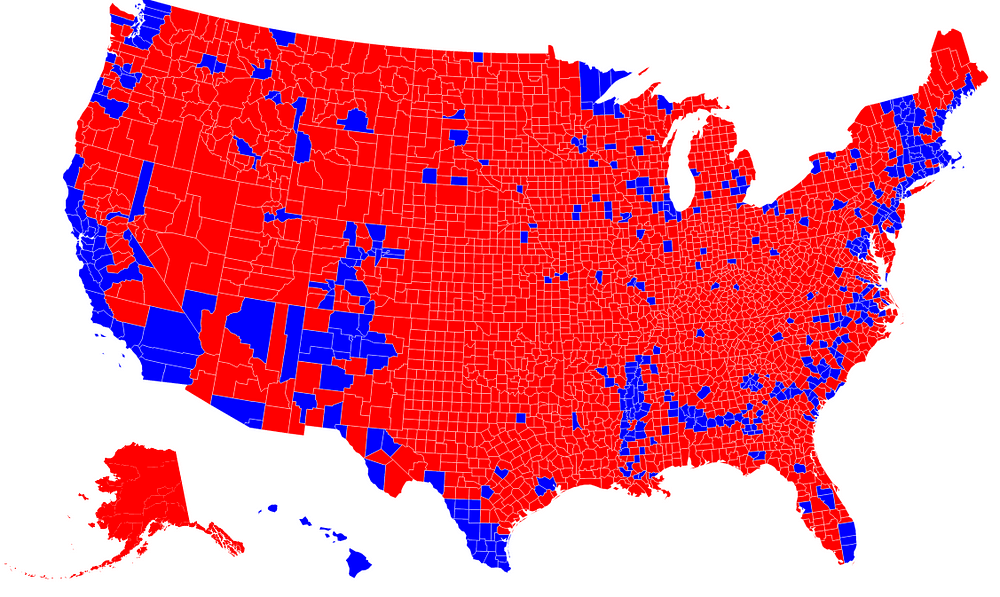 Republicans Are “Clustered” By County, Democrats Are “Clustered” By ...