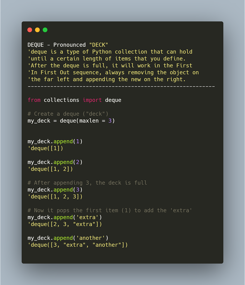 Beyond Lists: Using Python Deque for Real-Time Sliding Windows