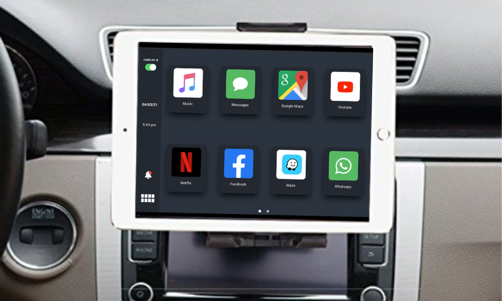 carplay on ipad — with incar app by carplayhacks.com