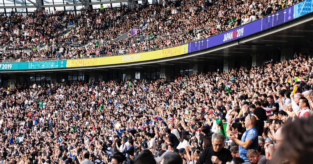 New Zealand rugby fans at the World Cup 2019 in Japan