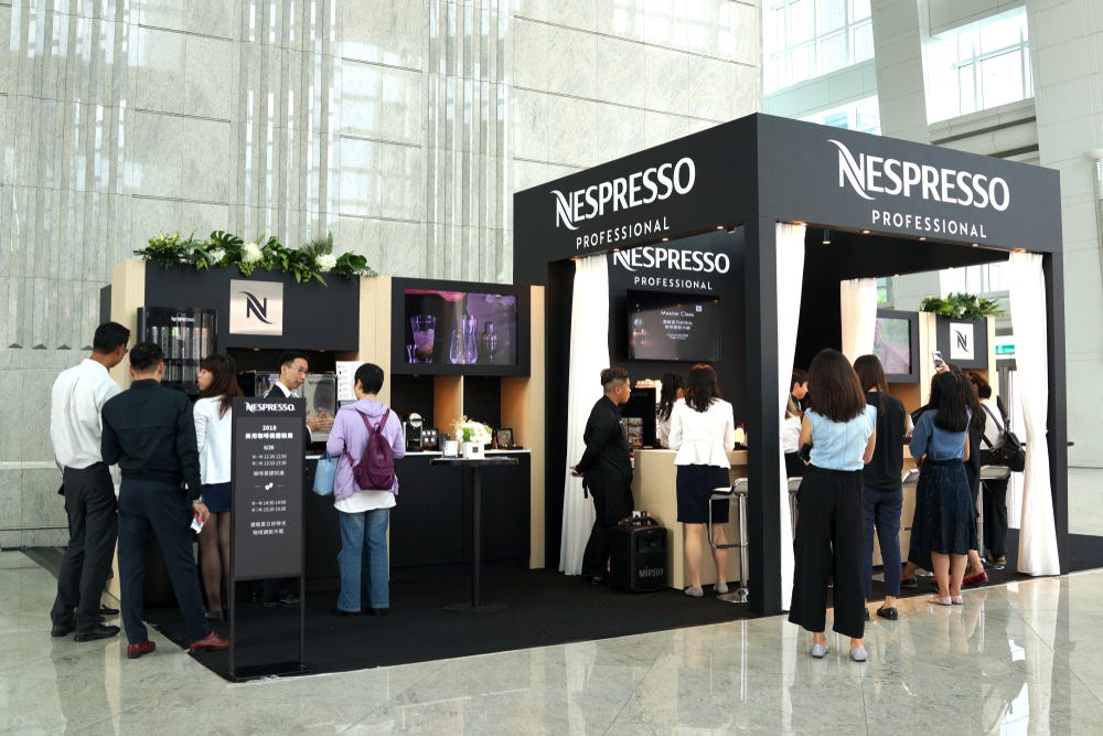 A typical Nespresso experience selling boutique