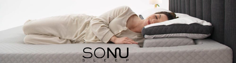 woman lying on Sonu Sleep mattress