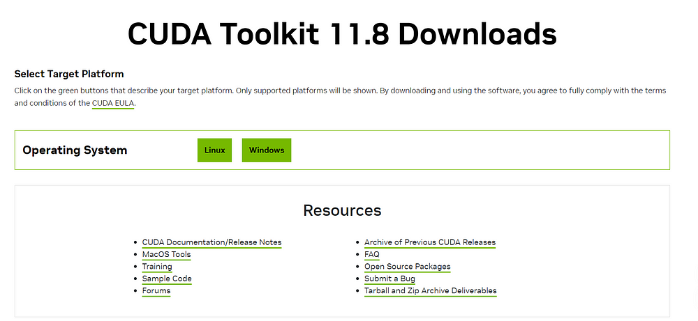 CUDA Toolkit 11.8 Download