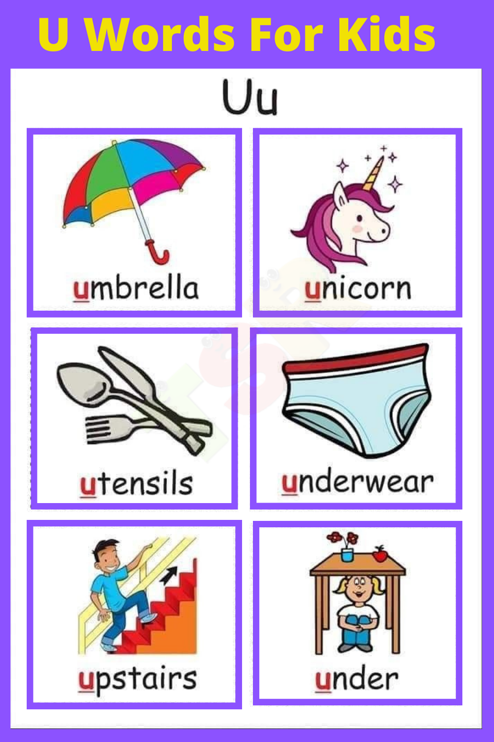 words that start with u for kids