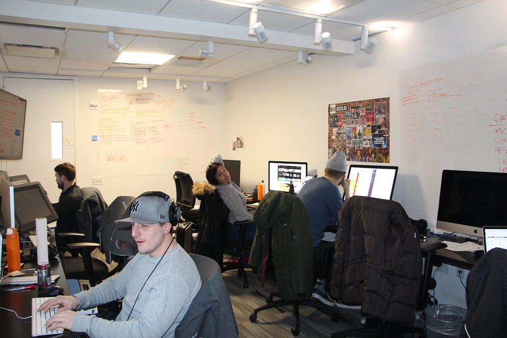 Bleacher Report journalists and editors looking happy.