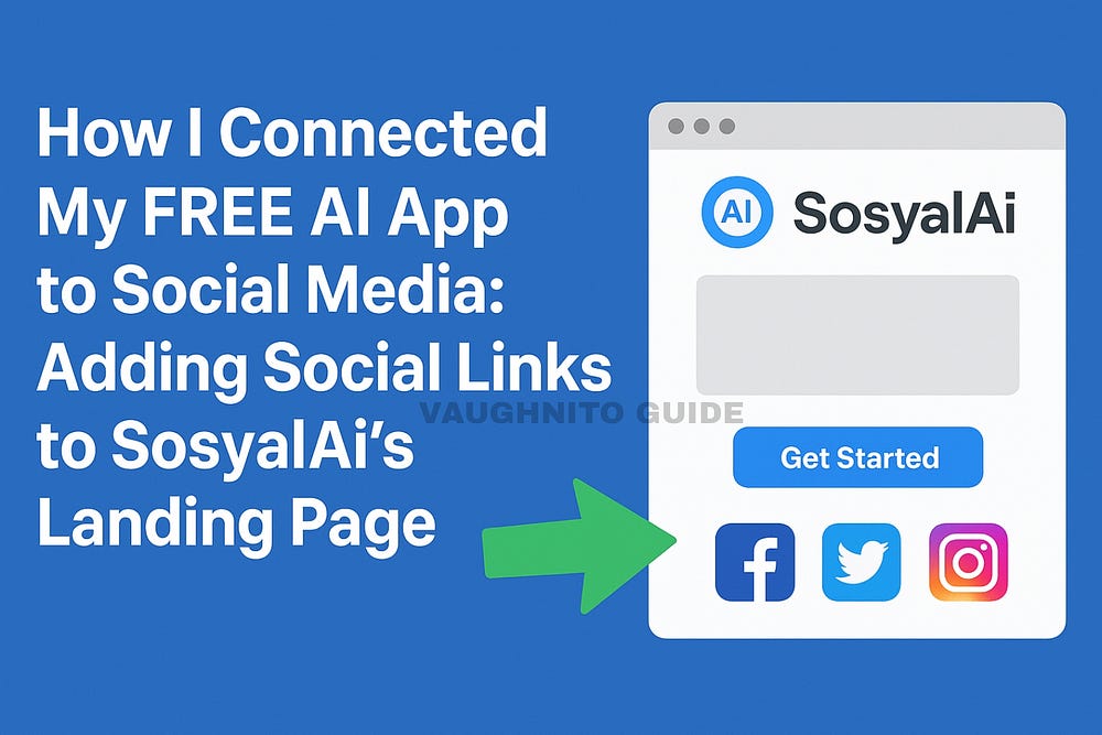 Next.js code editor showing social media link integration in SosyalAi landing page using Image components.