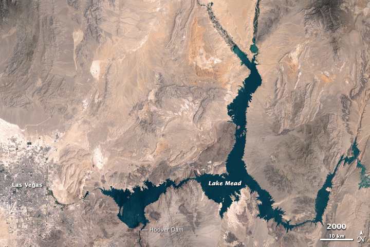 Decline of Lake Mead Over Time