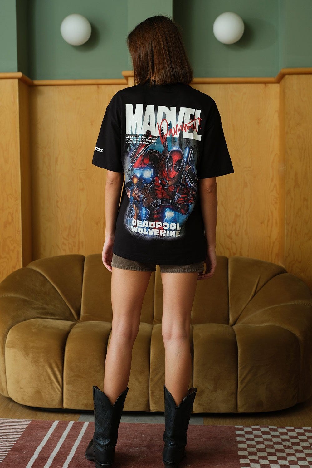 Deadpool Oversized T-shirt collaboration between Marvel and Bonkers Corner,