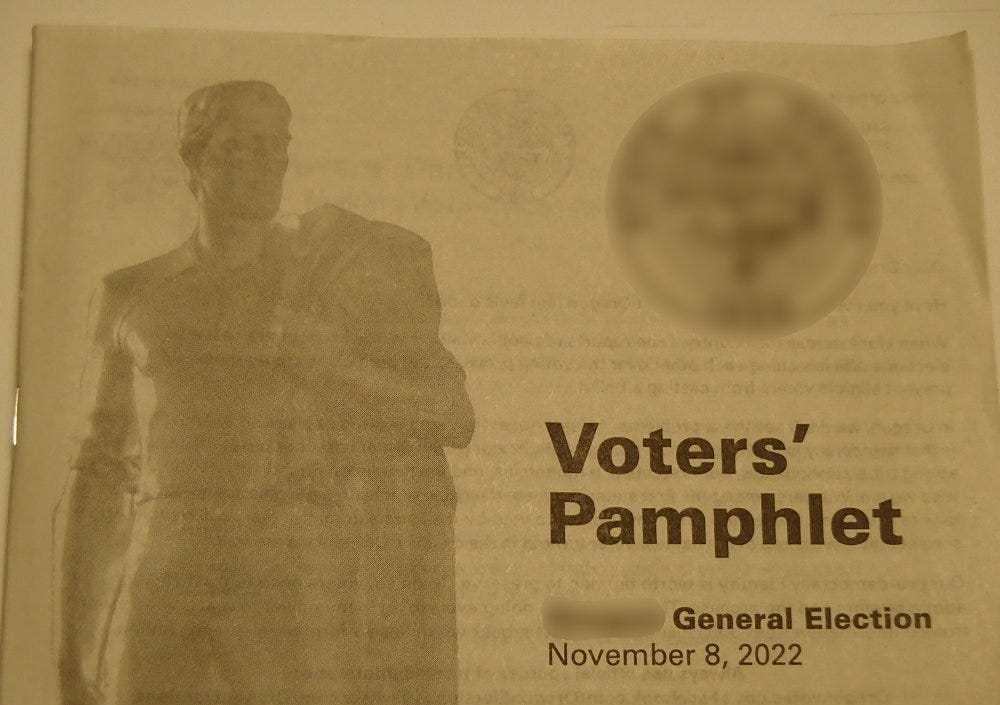 Picture of cover of Voters’ Pamphlet