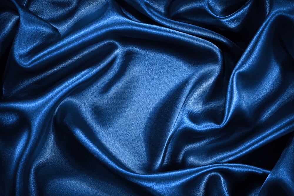 A blue fabric