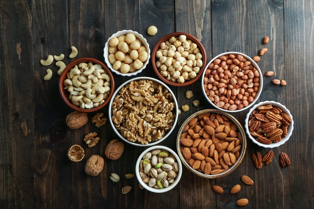An assortment of nuts