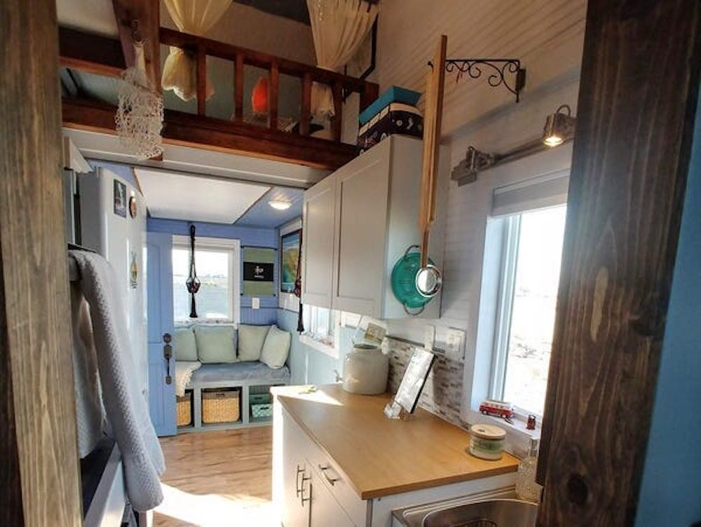 The inside of the tiny house.