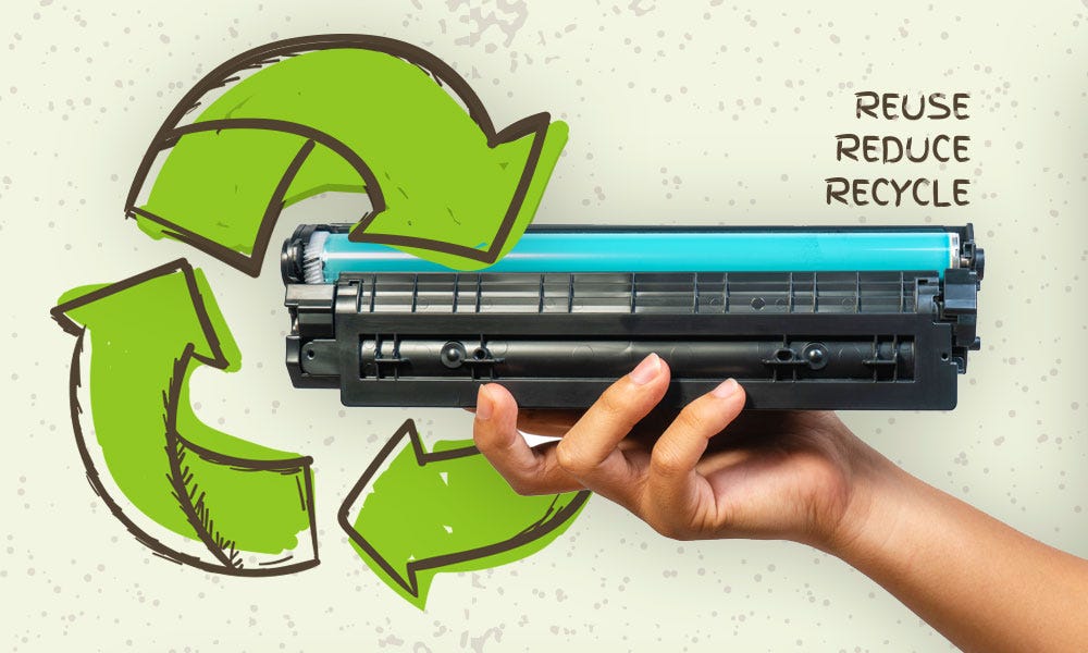 reuse, reduce, recycle ink and toner cartridges