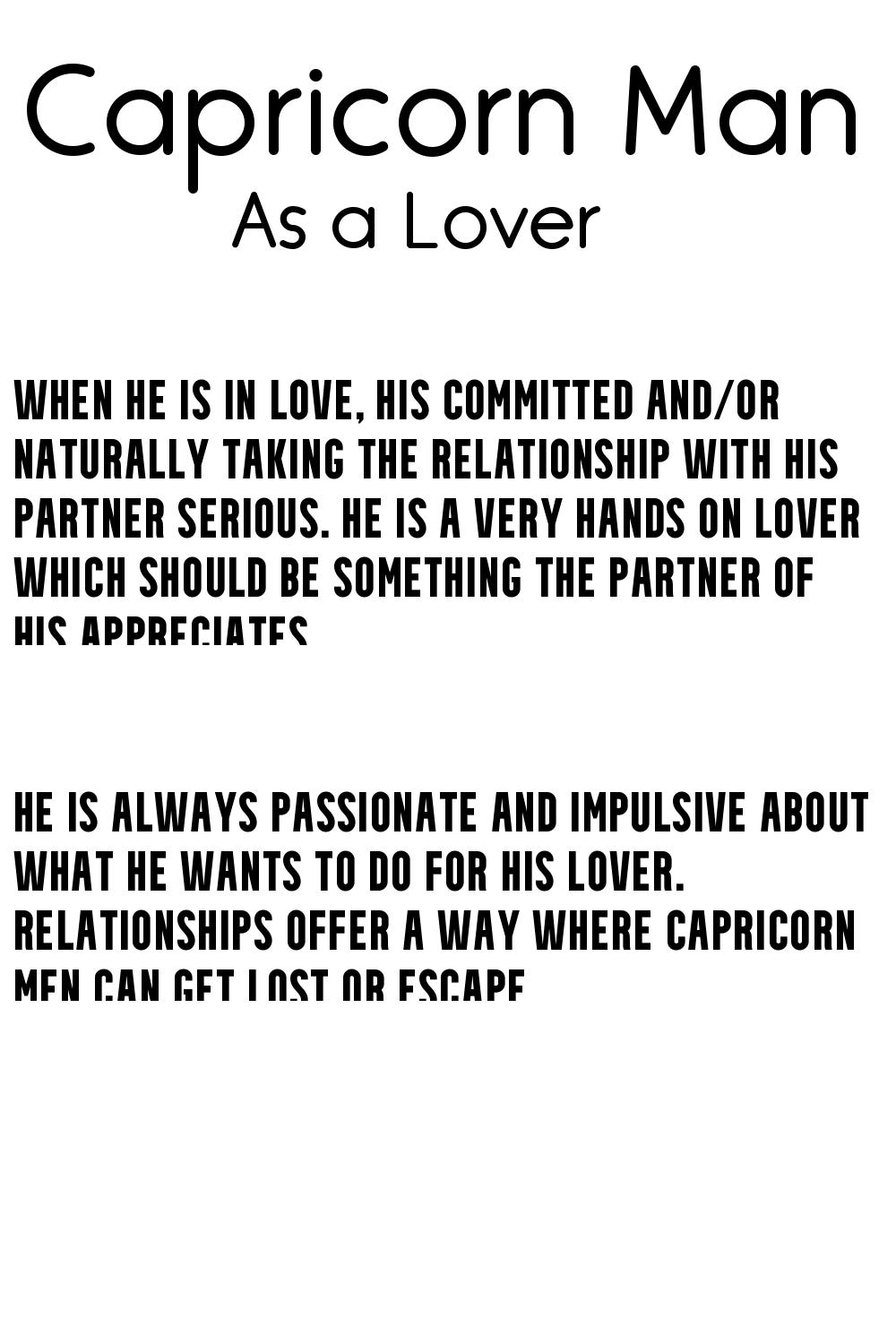 capricorn man traits